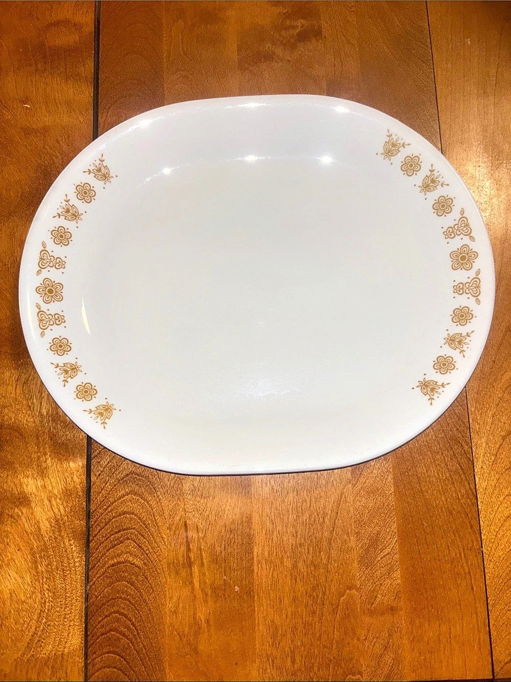 Vintage Corelle Butterfly Gold Oval Serving Platter 12”